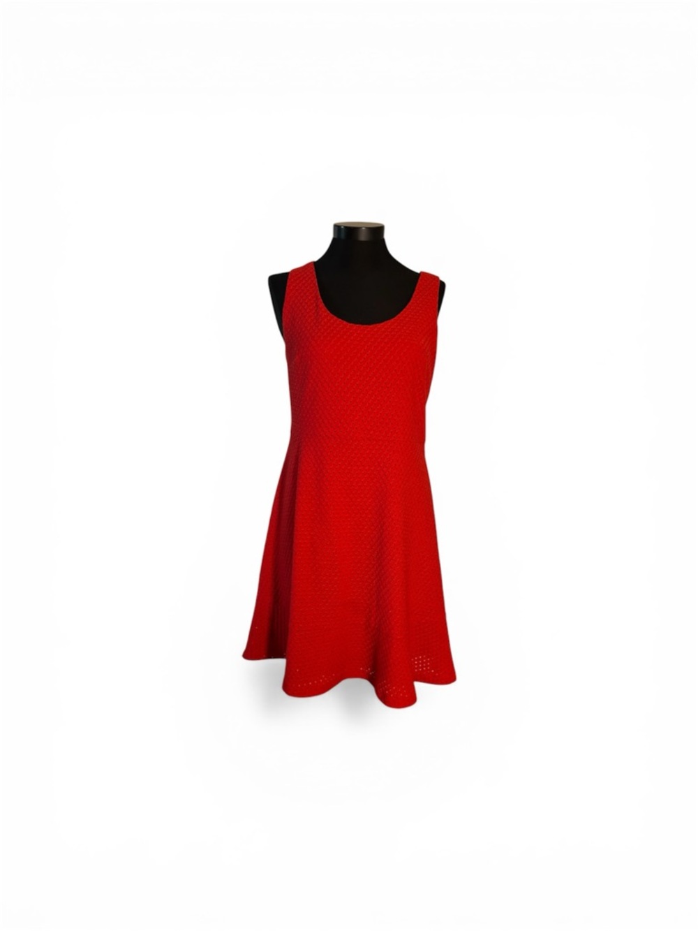 LOFT Bright Red Textured Sleeveless Dress. Size 8P. NWTGS